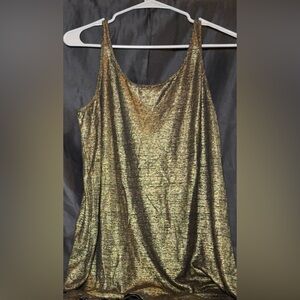 Eileen Fisher Metallic Gold Tank Top